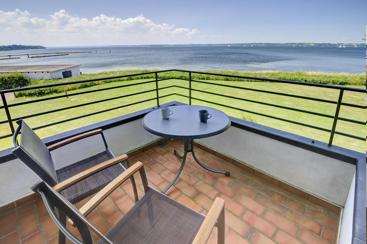 Fewo1846 - Fjordview - Komfortables Studioapartment Mit Balkon Und Meerblick Glücksburg Exteriör bild